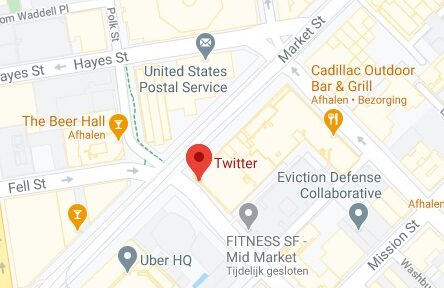 Headquarters Twitter map